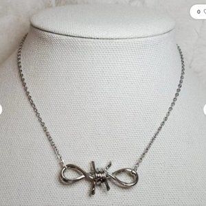 Large barbed wire necklace